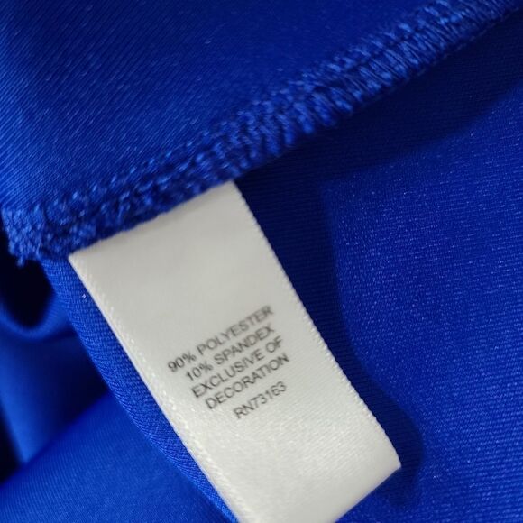 Intense Cobalt Sleeveless Beaded A-Line Dress - Picture 11 of 12